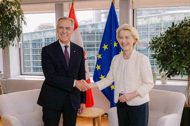 El primer ministro de Canadá, Mark Carney, en un acto público