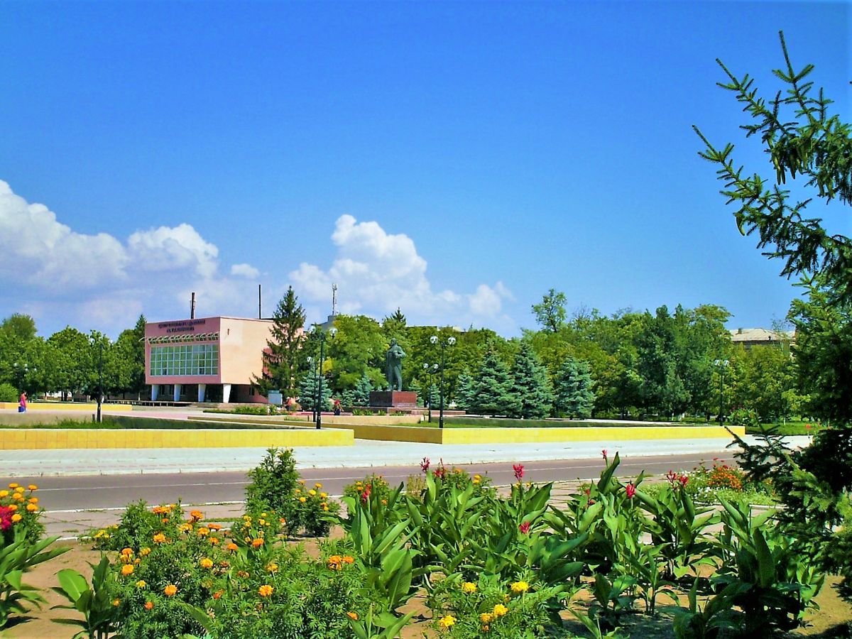 Vista de la ciudad de Oleshky, en la región ucraniana de Jersón