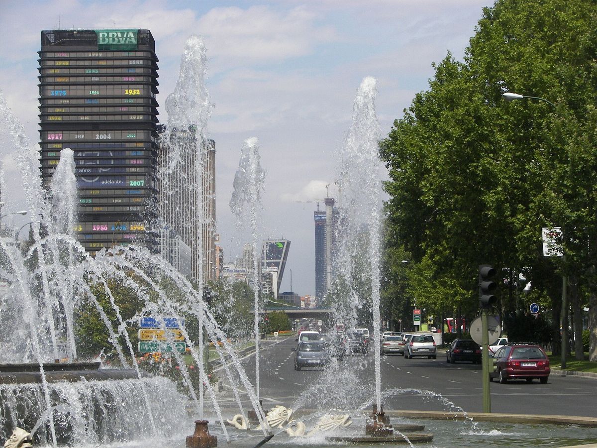 Edificio de oficinas de una entidad bancaria en Madrid
