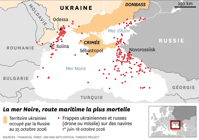 En mer Noire, les navires marchands pris au piège de la guerre entre Moscou et Kiev